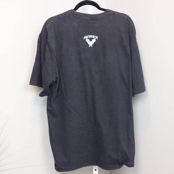 Avirex Blue T-shirt with raised logo size XL - Picture 2 of 7